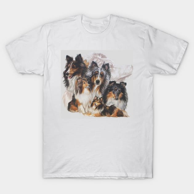 Obedient Shetland Sheepdog Grouping T-Shirt by BarbBarcikKeith